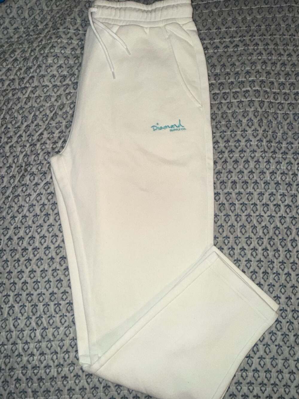 LRG x Diamond Supply Co  White Joggers Medium